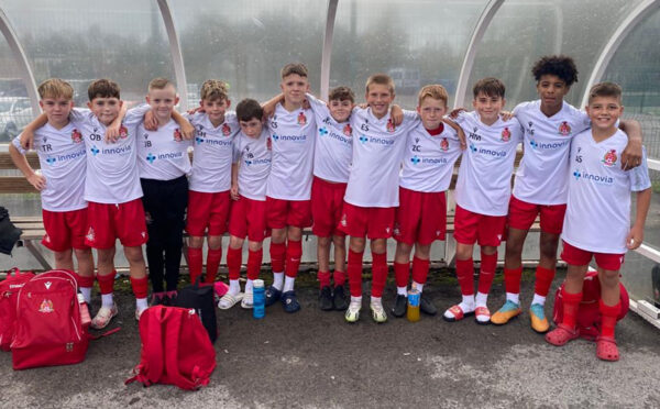 Innovia Medical Branded Briton Ferry Llansawel AFC Under-12s Academy football team 